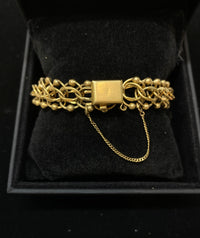 Unique Designer Solid Yellow Gold Chain Bracelet - $6K Appraisal Value w/ CoA! APR 57