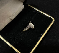 1940's Antique Design Solid White Gold with Diamond Ring - $6K Appraisal Value w/ CoA! } APR57