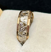 1930s Unique Intricate Filigree Design SYWG Band Ring - $5K Appraisal Value w/CoA! APR57