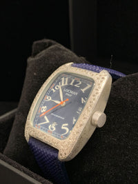 LOCMAN Diamond Collection Aluminum Tonneau Wristwatch w/ 90 Diamonds - $6K APR Value w/ CoA! ✓ APR 57