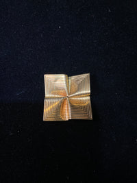 Cartier Square Geometric Design Brooch/Pin in Solid YG c1950's w $15K COA!!!!!} APR 57