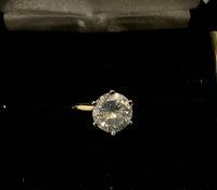 Beautiful Unique Solid Yellow Gold 3Ct. Diamond Solitaire Engagement Ring - $30K Appraisal Value w/ CoA! } APR57