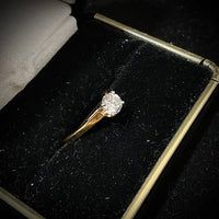18K Yellow Gold/Platinum & Diamond Solitaire Engagement Ring - $10K Appraisal Value W/ CoA! } APR57