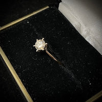 BEAUTIFUL Solid Yellow Gold with Diamond European Shank Engagement Ring - $10K Appraisal Value w/ CoA! } APR57