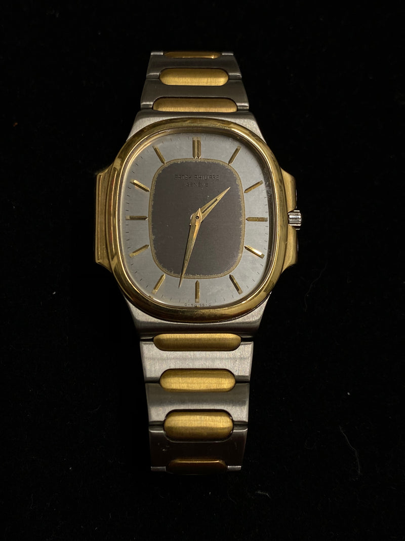 PATEK PHILIPPE Incredile Rare Two-Tone 18K Yellow Gold & Stainless Steel Wristwatch Ref. #3770 - $40K Appraisal Value! ✓ APR 57