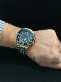 CITIZEN Eco-Drive Two-Tone Stainless Steel & Gold Men's Watch w/ Blue Dial - $1.5K APR Value w/ CoA! ✓ APR 57