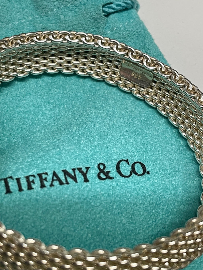 TIFFANY & CO. Sterling Silver Somerset Mesh Bracelet - $1.5K Appraisal Value! APR 57