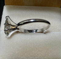 Designer Solid White Gold with Pear Diamond Solitaire Engagement Ring - $35K Appraisal Value w/ CoA! } APR57