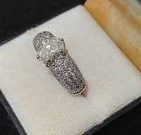 Chopard style Solid White Gold with 68 Diamonds Pave set Ring - $35K Appraisal Value w/CoA} APR57