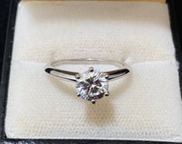 Tiffany & Co. Platinum Diamond Solitaire Engagement Ring - $30K Appraisal Value w/CoA} APR57