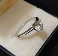 Tiffany & Co. Platinum Diamond Solitaire Engagement Ring - $30K Appraisal Value w/CoA} APR57