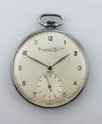 1930s Vintage,International Watch Schaffhausen Beyer Pocket SS,Value$20K,w/Cert APR 57