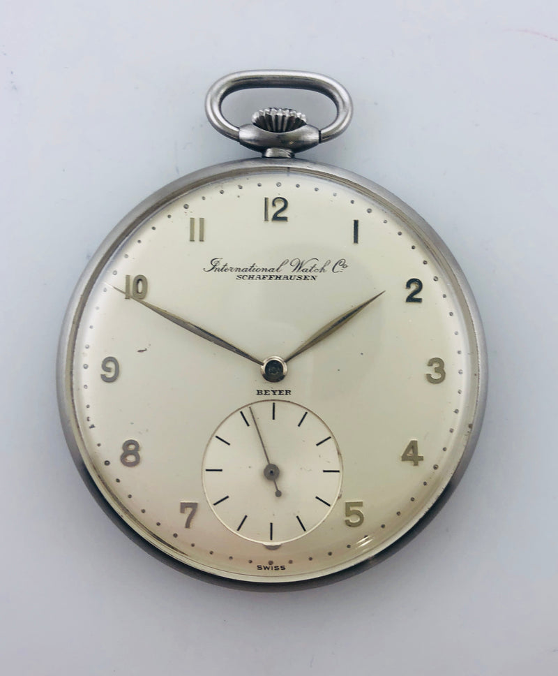 1930s Vintage,International Watch Schaffhausen Beyer Pocket SS,Value$20K,w/Cert APR 57