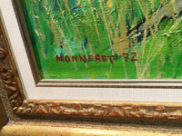 Jean Monneret, 'Country House', Original Oil Painting, 1972, France, Signed & Framed, w/COA - $10K Apr Value* APR 57