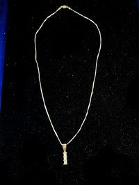 BEAUTIFUL Italian Design White Gold Necklace w/ 3 Gem Brilliant Diamonds! - $10K Appraisal Value! } APR 57