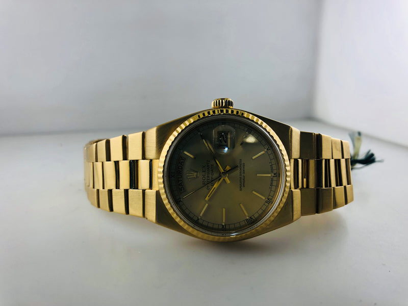 ROLEX Day-Date Oyster Perpetual 18K Yellow Gold Men's Watch w/ Gold Dial - $45K VALUE w/ Cert! APR 57