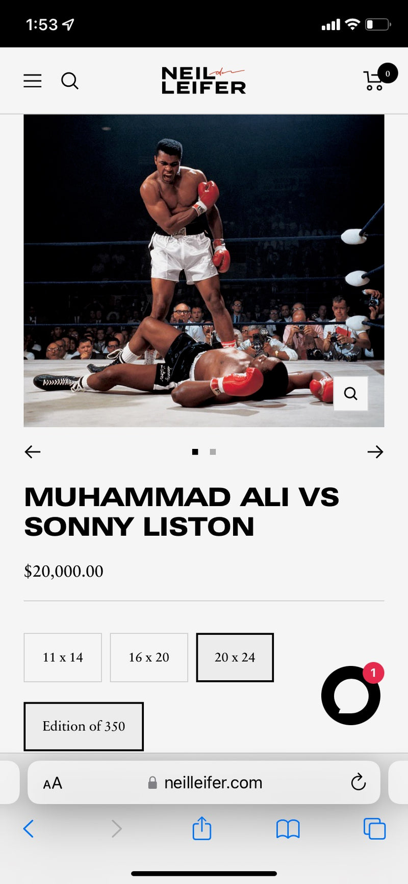MUHAMMAD ALI VS SONNY LISTON SIGNED 1965 FIGHT PHOTOGRAPH - $20K APR w COA !!!! APR57