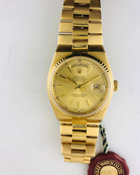 ROLEX Day-Date Oyster Perpetual 18K Yellow Gold Men's Watch w/ Gold Dial - $45K VALUE w/ Cert! APR 57