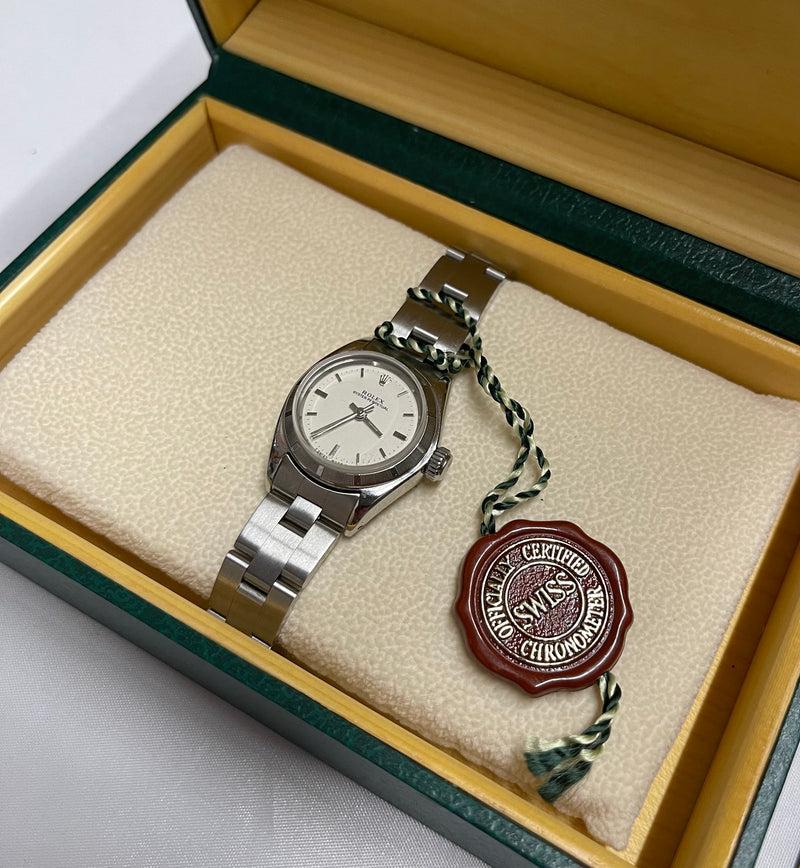 Rolex Ref 6723 Ladies Oyster Perpetual 24mm Stainless Steel Watch $15K APR w/CoA!! APR57