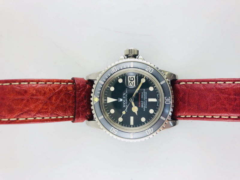 ROLEX Vintage C. 1969 Red Submariner Oyster Perpetual Date, Ref #1680 - $35K VALUE w/ Cert! APR 57