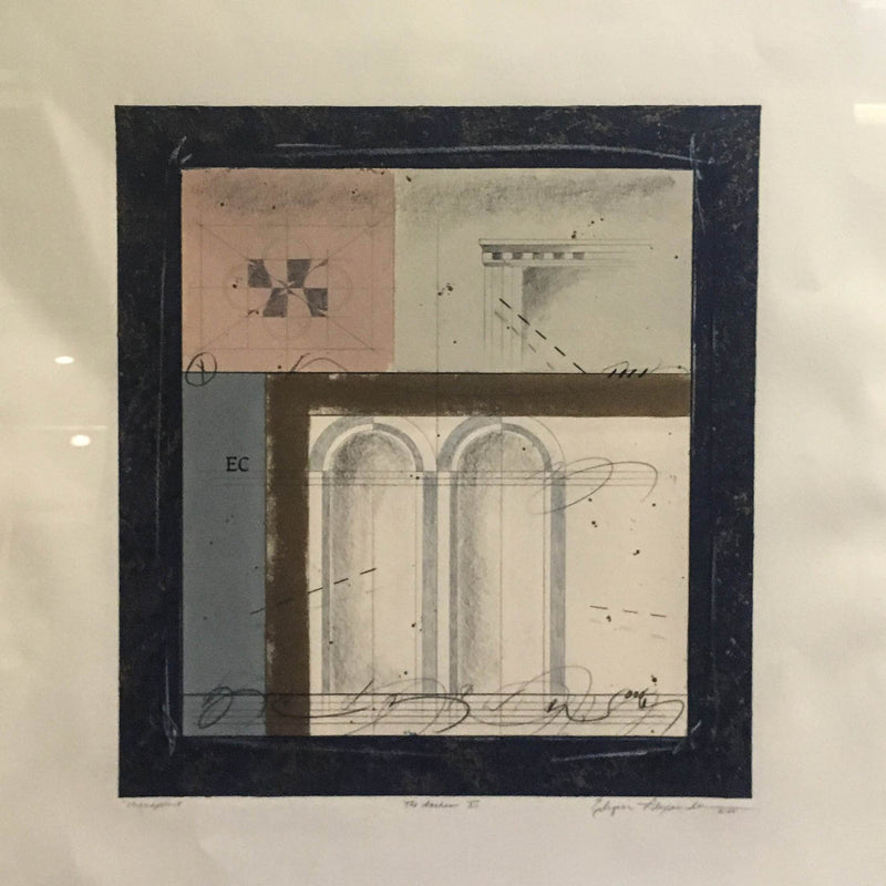 Elizier Alexander, 'The Anchor I', Monoprint Pastel Pencil on Paper, 1989, Architecture. Signed & Dated! - $2K APR VALUE* APR 57