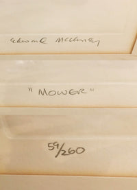 Edward McCluney, "Mower", Etching LTD ED, 1970's, Signed & Framed - $2K Apr Value* APR 57