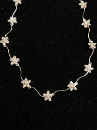 AMAZING Designer White Gold Flower Choker w 78 Diamonds! - $15K Appraisal Value! } APR 57