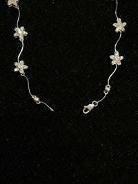 AMAZING Designer White Gold Flower Choker w 78 Diamonds! - $15K Appraisal Value! } APR 57