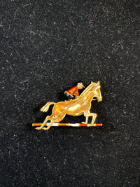 TIFFANY & CO. Amazing Horse Jockey Hand Painted Enameled 18K YG Brooch/Pin - $20K Appraisal Value! } APR 57