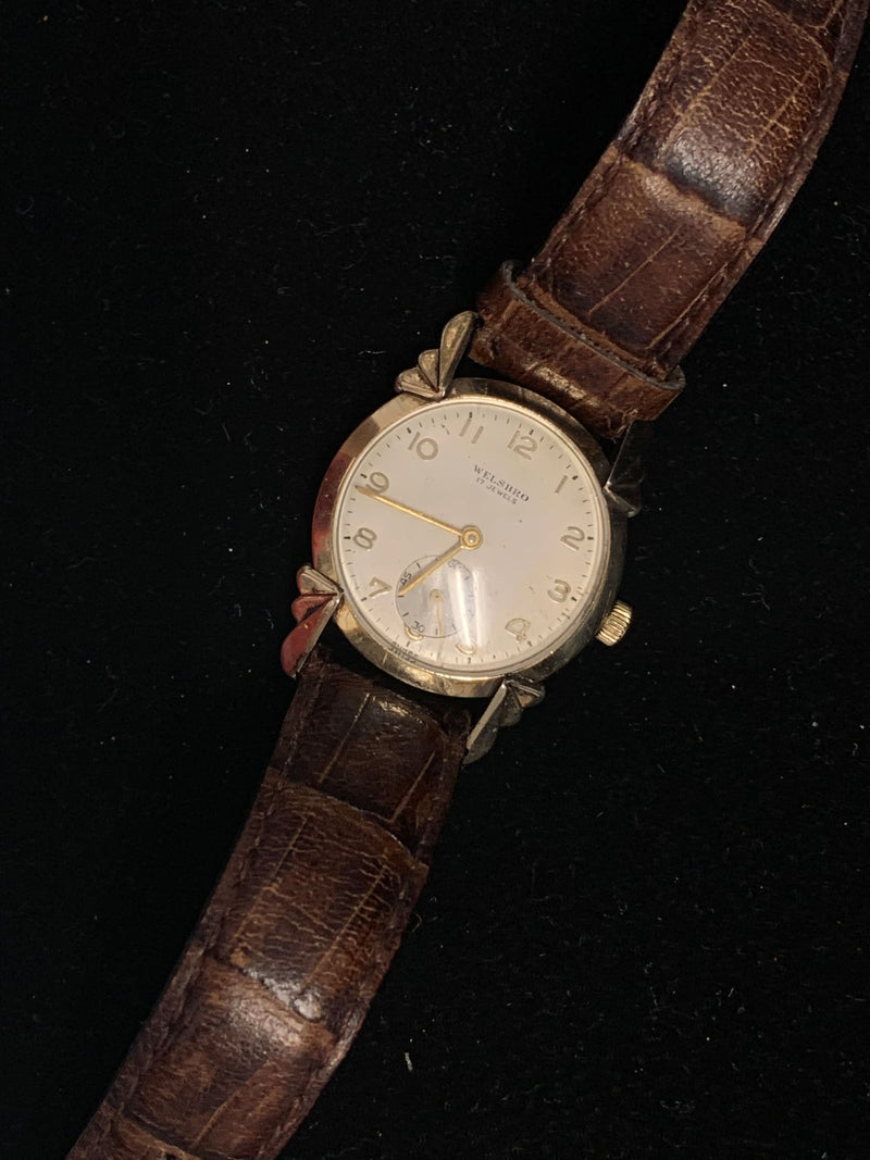 WELSBRO Vintage 1940s 17 Jewel Gold-tone Wristwatch - $8K APR Value w/ CoA! ✓ APR 57