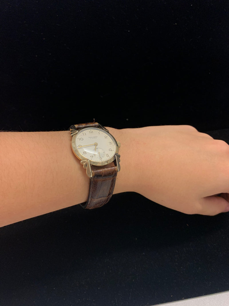 WELSBRO Vintage 1940s 17 Jewel Gold-tone Wristwatch - $8K APR Value w/ CoA! ✓ APR 57