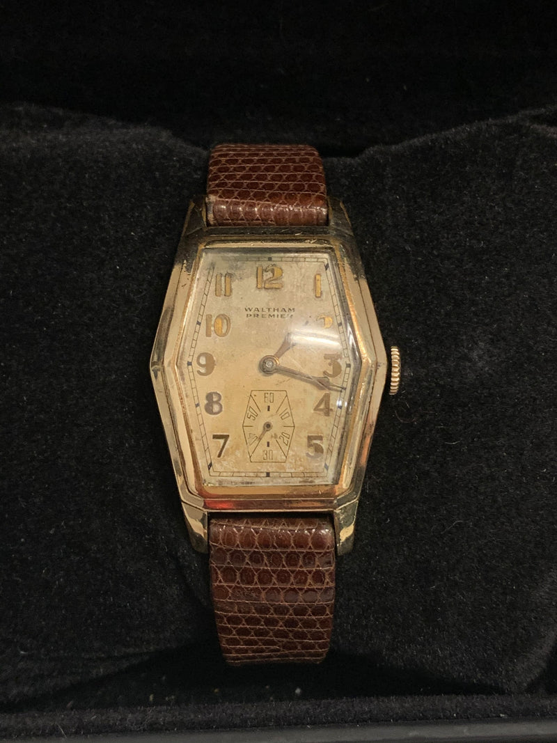 WALTHAM Premier Vintage 1940s Tonneau Watch