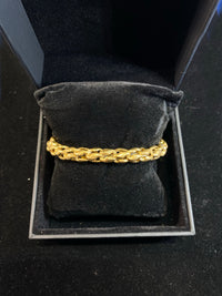 Vintage 1960's 18K Yellow Gold 6-Carat Amethyst Crossed Cross Cuff Bangle Bracelet - $13K VALUE APR 57