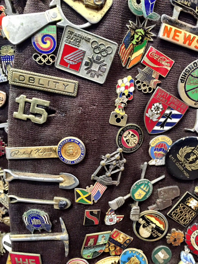 Vintage Pin Collection & Bartender's Vest from One of NYC's Oldest Bars, Bar Memorabilia & Vintage Clothing - $30K VALUE APR 57