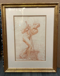 CARLO MARATTA/MARATTI, Nude Man Le, 17th - 18th century, APR $40K w/ CoA! APR57