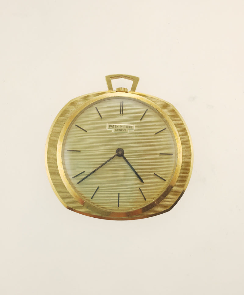 PATEK PHILIPPE Vintage 1940s 18K Yellow Gold Pocket Watch w/ Un-lockable Florentine Case - $40K VALUE APR 57