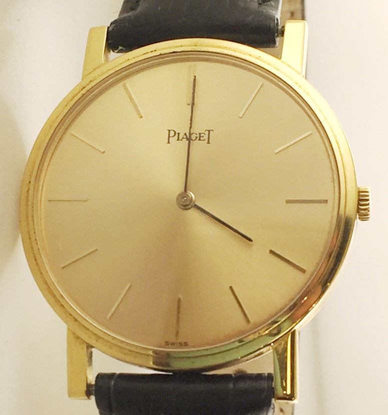 PIAGET Vintage Men's Rare Large Model Watch in 18K Yellow Gold - $20K VALUE APR 57