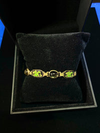 Vintage 1960's Yellow Gold Asian Green Dragon & Ball Crystal Bracelet - $3K APR Value w/ CoA! APR 57