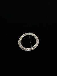 Contemporary Desginer Platinum 24 Diamonds Circular Brooch/Pin w $60K COA!!} APR 57