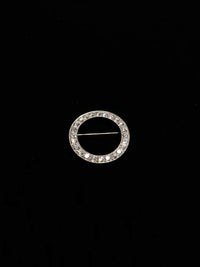 Contemporary Desginer Platinum 24 Diamonds Circular Brooch/Pin w $60K COA!!} APR 57