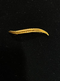 VCA-Style Designer 18K Yellow Gold Three-Ropes Wave-shaped Brooch Pin - $8K VALUE APR 57