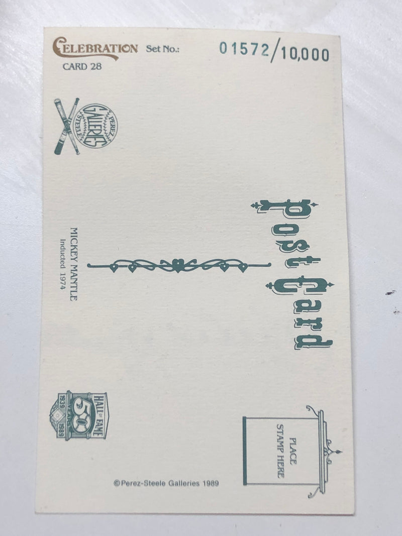 Mickey Mantle, Signed, Commemorative Post Card 1989 - $1.5K APR Value w/ CoA! APR 57