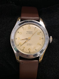 MAGNA Military Style Vintage 1940s Wristwatch - $3K APR Value w/ CoA! ✓ APR 57