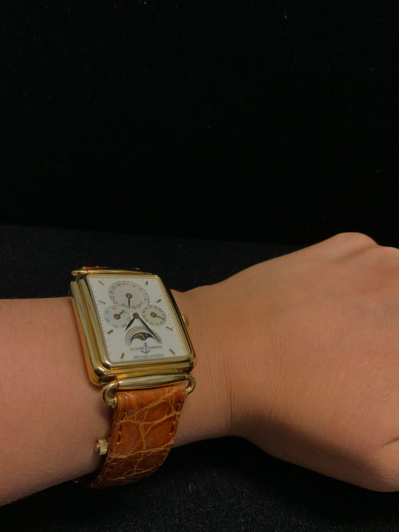 ULYSSE NARDIN 14K Rose Gold High End Lugs 1940s Unique Watch - $20K Appraisal Value! ✓ APR 57