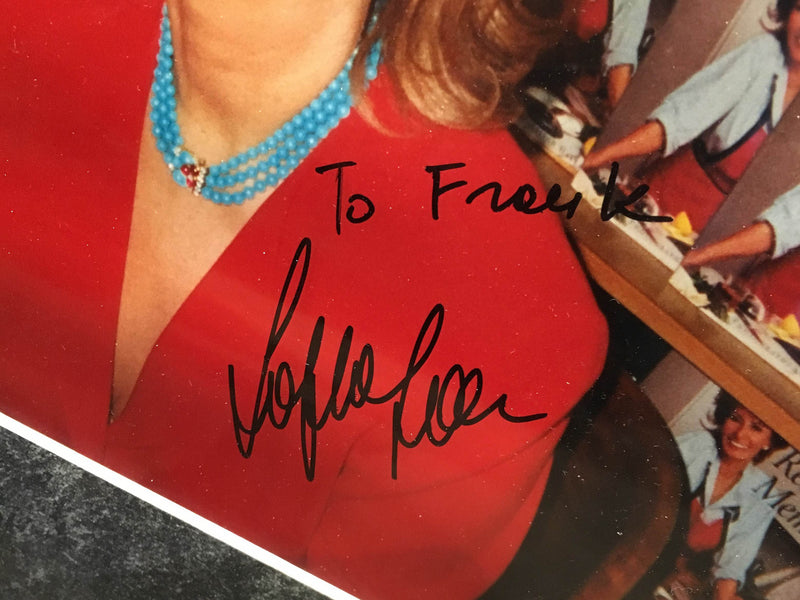 SOPHIA LOREN "Sophia Loren's Recipes & Memories" Signed & Framed - $1K VALUE APR 57