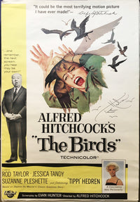"The Birds" 1963 by Alfred Hitchcock Movie Poster Framed Signed by Tippi Hedren - $2K VALUE APR 57