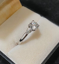 Tiffany&Co. Platinum with 3-stone Engagement Diamond Ring - $25K Appraisal Value w/CoA} APR57