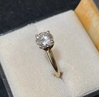 Designer's Solid Yellow Gold with Solitaire Diamond Engagement Ring - $30K Appraisal Value w/CoA} APR57