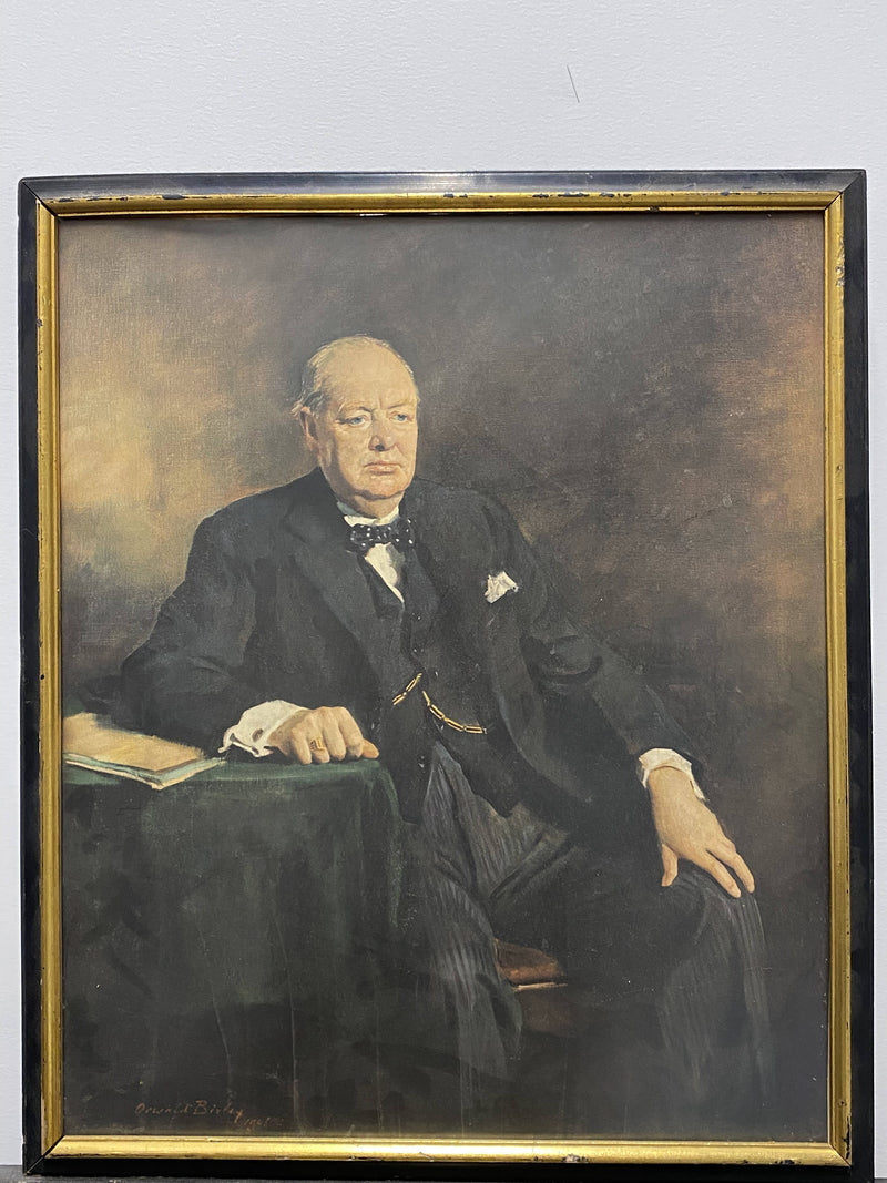 OSWALD BIRLEY Portrait of Sir Winston Churchill, 1965 - $1K APR Value w/ CoA! + APR 57