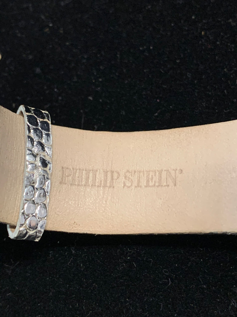 PHILIP STEIN Rare Stainless Steel Chronograph w/ Layered Dial & Silver Lizard Strap - $3K APR Value w/ CoA! ✓ APR 57